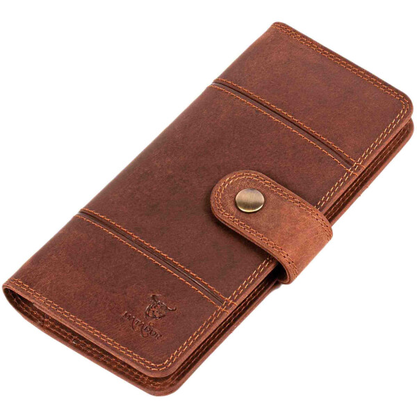 MATADOR Echt Leder Universal Handytasche bis 6.7 Zoll Dunkel-Braun