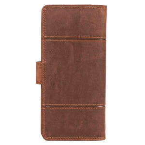 MATADOR Echt Leder Universal Handytasche bis 6.7 Zoll Dunkel-Braun