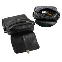 MATADOR JAKARTA Leder Schultertasche Tablettasche Unitasche Schwarz