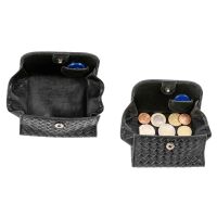 MATADOR WIEN Geldbörse Klein Mini Leder RFID TüV Brieftasche Karo Schwarz