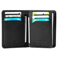 MATADOR PORTO Leder Kreditkartenetui Herren RFID TüV Karo Schwarz