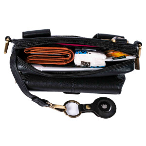 MATADOR Leder Handy Bauchtasche KAIRO 3 in 1 Schwarz