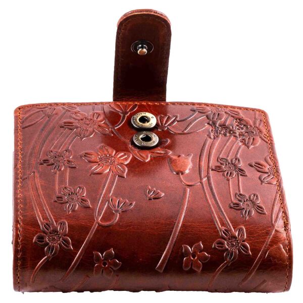 MATADOR Madrid Portemonnee voor dames, van leer, met elegante geschenkdoos, elegante portemonnee met RFID-blokkering, luxe damesportemonnee, veel kaartvakken, Gevlochten Bruin, MADRID CLASSIC, Madrid