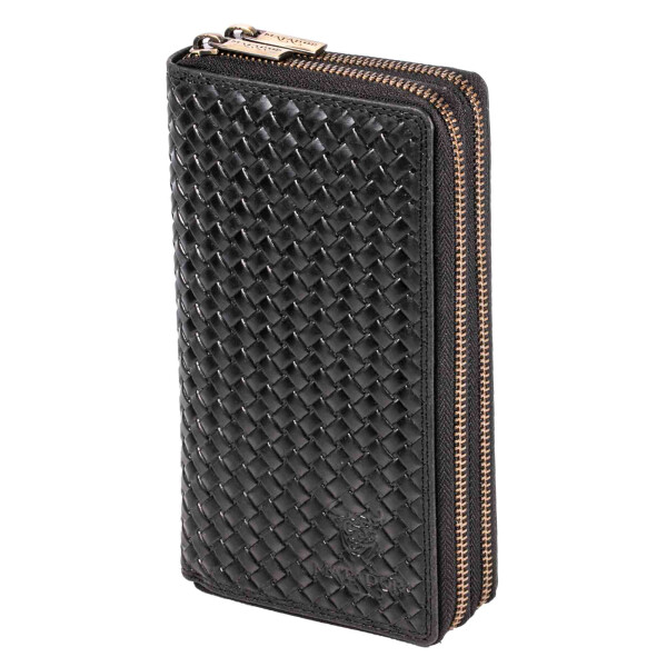 MATADOR MADRID Damen XXL Langbörse Geldbeutel RFID TüV Karo Schwarz