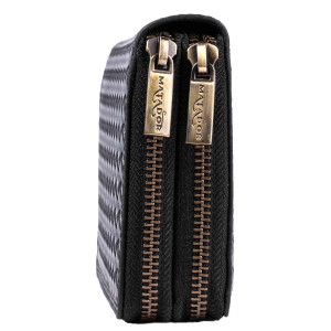 MATADOR MADRID Damen XXL Langbörse Geldbeutel RFID TüV Karo Schwarz