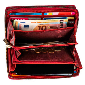 MATADOR MADRID Damen XXL Langbörse Geldbeutel RFID TüV Karo Rot