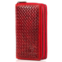 MATADOR MADRID Damen XXL Langbörse Geldbeutel RFID TüV Karo Rot