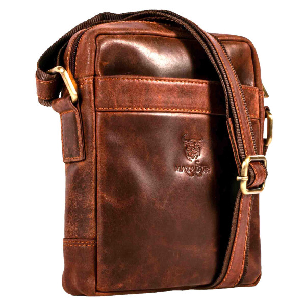 MATADOR Kleine Leder Umhängetasche Vintage Braun