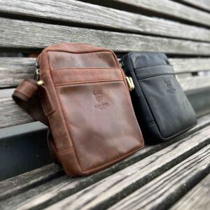 MATADOR PALERMO Kleine Leder Umhängetasche Vintage Braun