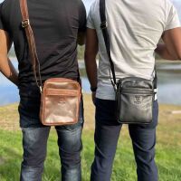 MATADOR PALERMO Kleine Leder Umhängetasche Vintage Braun