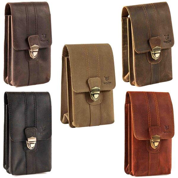MATADOR Leder Handy Gürteltasche Malaga XL bis 7.5 Zoll 5 Farben