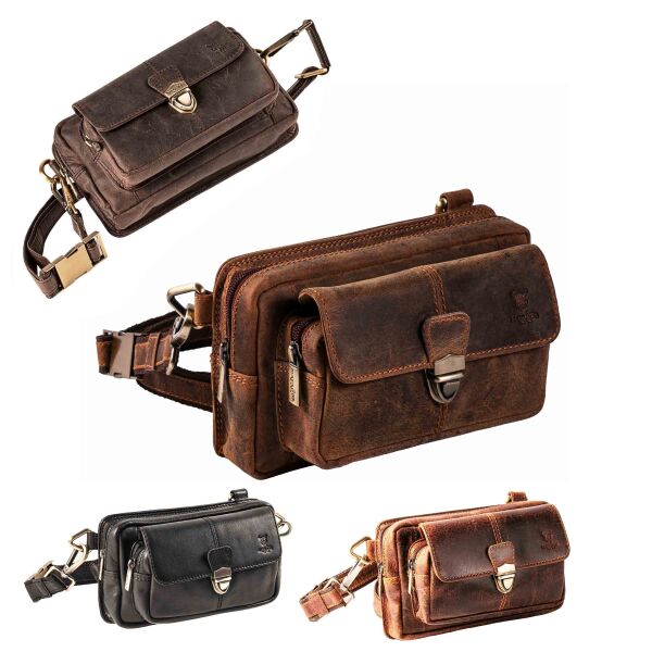 MATADOR Leder Handy 3 in 1 Bauchtasche KAIRO 4 Farben