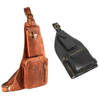 MATADOR Leder Schultertasche Brusttasche mit Handyfach