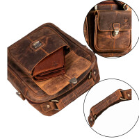 MATADOR Leder Umhängetasche Tablettasche 10.5 Zoll Hunter Braun