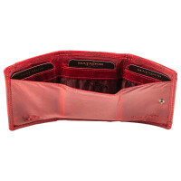 MATADOR GENF Kleine Leder Mini Geldbörse Damen RFID Blumen Rot