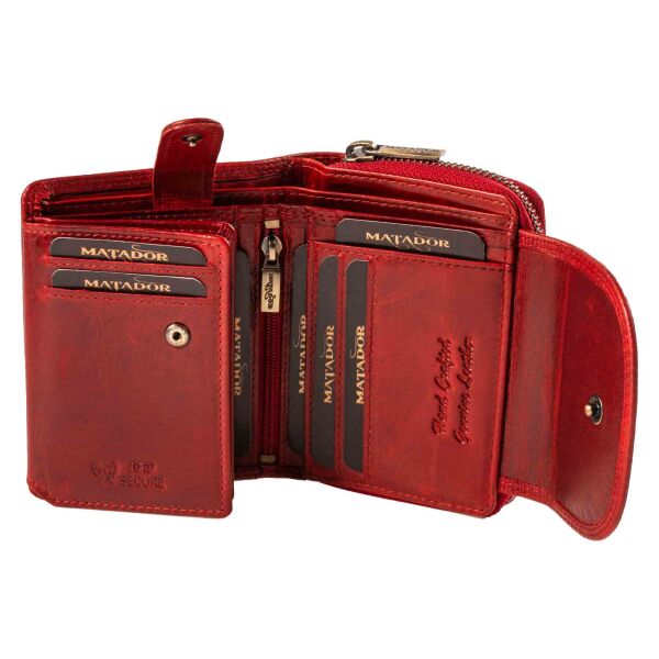 MATADOR |Seoul| Geldbörse Damen Schwarz Leder | TüV Geprüfter RFID Schutz Geldbeutel | Portemonnaie Damen Schwarz | Brieftasche Damen | Portemonnaie Damen Leder | Geldtasche Geldbeutel Damen Leder