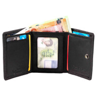 MATADOR CHIQUITO Leder Geldbörse klein Damen RFID Flecht Prägung Schwarz