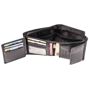 MATADOR LUGO Leder Herren Geldbörse Portemonnaie Brieftasche Schwarz