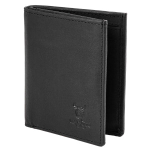 MATADOR Leder Slim Wallet CHICAGO Bifold Schwarz RFID