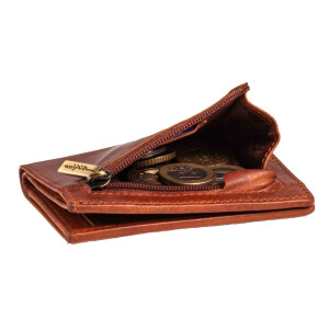 MATADOR Leder Slim Wallet CHICAGO Bifold Vintage Braun RFID