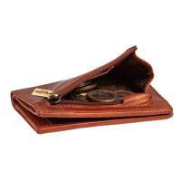 MATADOR Leder Slim Wallet CHICAGO Bifold Vintage Braun RFID