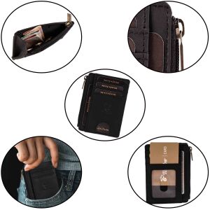 MATADOR MONTREAL Minigeldbörse Leder Slim Wallet RFID Schwarz