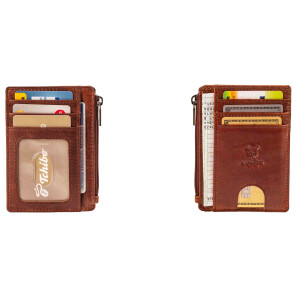 MATADOR Ultra Slim Wallet MONTREAL Leder Kartenetui Vintage Braun