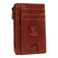 MATADOR MONTREAL Minigeldbörse Leder Kartenetui RFID Vintage Braun