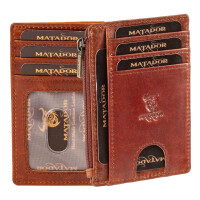 MATADOR Ultra Slim Wallet MONTREAL Leder Kartenetui Vintage Braun