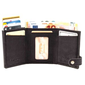 MATADOR Leder Slim Wallet LONDON Pop-UP RFID Schwarz