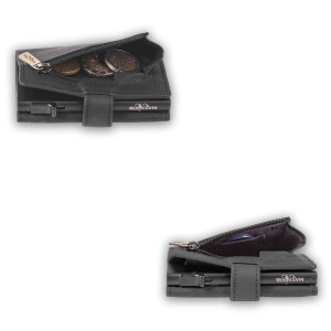 MATADOR Leder Slim Wallet MIAMI Kartenhalter RFID Schwarz