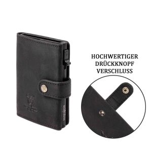 MATADOR MIAMI Leder Kreditkartenetui Kreditkartenhülle RFID Schwarz