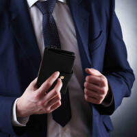 MATADOR Leder Slim Wallet MIAMI Kartenhalter RFID Schwarz