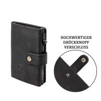 MATADOR MIAMI Leder Kreditkartenetui Kreditkartenhülle RFID Schwarz