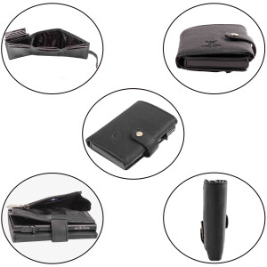 MATADOR TOKIO Leder Slim Wallet Pop-Up Funktion RFID Schwarz