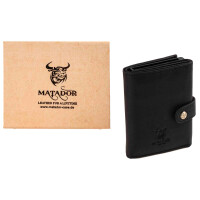 MATADOR Leder Slim Wallet TOKIO Pop-Up Funktion RFID Schwarz