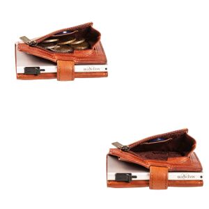 MATADOR Leder Slim Wallet MIAMI Alu Kartenhalter RFID Braun