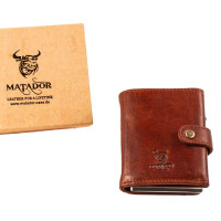 MATADOR Leder Slim Wallet TOKIO Kreditkartenetui RFID Braun