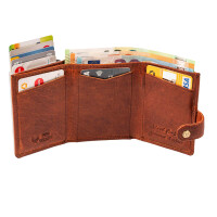 MATADOR TOKIO Leder Slim Wallet Kreditkartenetui RFID Braun
