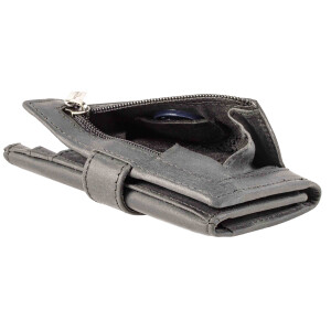 MATADOR Leder Slim Wallet MANCHESTER Trifold Schwarz RFID