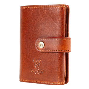 MATADOR Leder Slim Wallet MANCHESTER Trifold Vintage Braun RFID