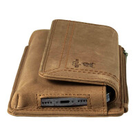 MATADOR BRISBANE Leder Universal Handytasche 6.9 Zoll Hell-Braun