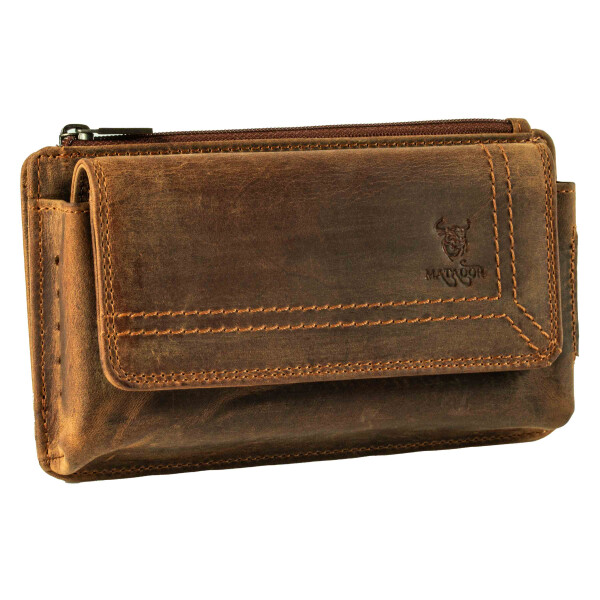MATADOR BRISBANE Echt Leder Universal Handytasche 6.9 Zoll Braun