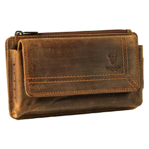 MATADOR Leder Handytasche mit Magnetverschluss bis 6.9 Zoll Braun