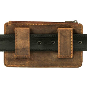 MATADOR Leder Handytasche mit Magnetverschluss bis 6.9 Zoll Braun
