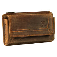 MATADOR Leder Handytasche mit Magnetverschluss bis 6.9 Zoll Braun
