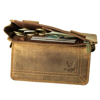 MATADOR Leder Handytasche mit Magnetverschluss bis 6.9 Zoll Braun