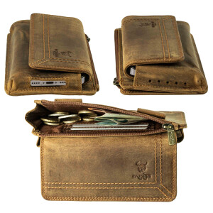 MATADOR BRISBANE Universal Handy Leder Gürteltasche 6.1 Zoll Braun