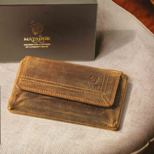 MATADOR BRISBANE Universal Handy Leder Gürteltasche 6.1 Zoll Braun