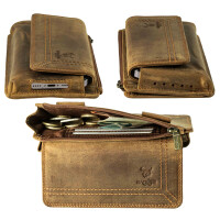 MATADOR BRISBANE Universal Handy Leder Gürteltasche 6.1 Zoll Braun